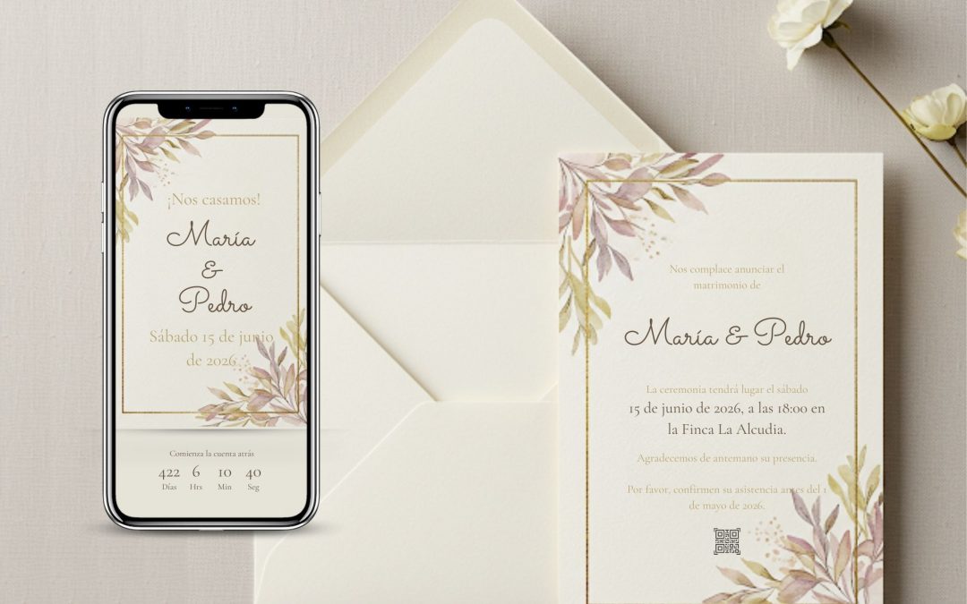 3 Diferencias entre las invitaciones de boda digitales y las tradicionales