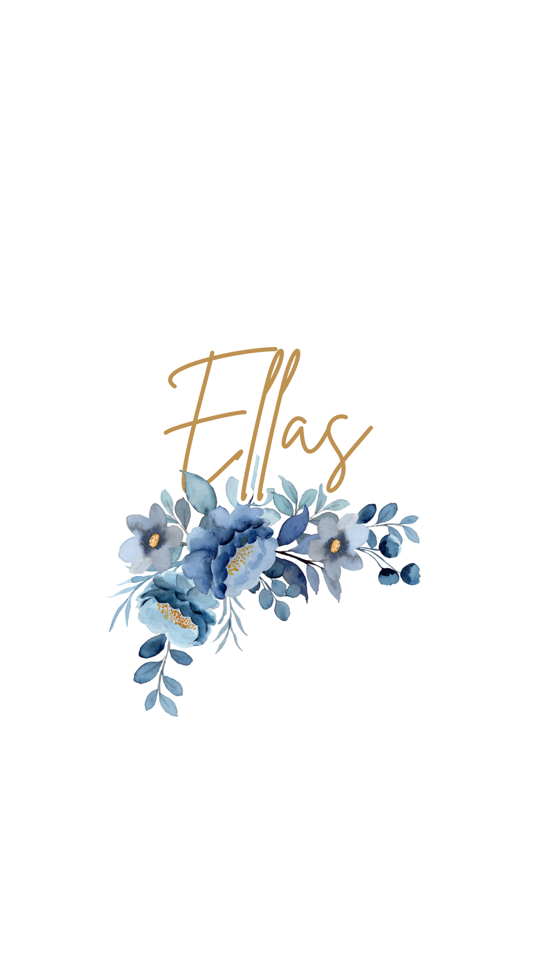 Invitación de boda digital - Blue Serenity - Ellas - Vertical