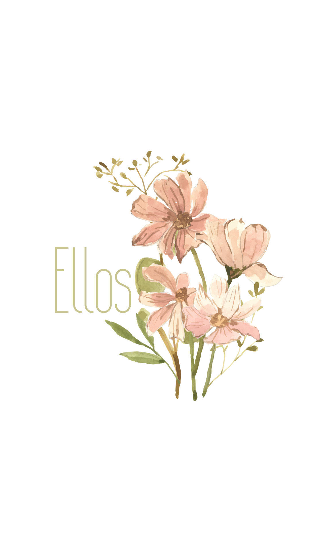 Invitación de boda digital - Floral Vintage - Vertical - Ellos
