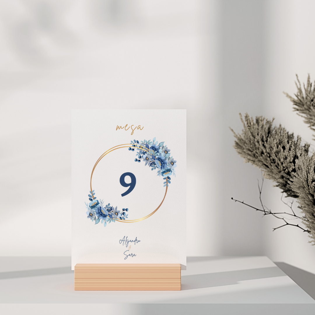 Blue Serenity - Mock up - Complementos - Número de mesa