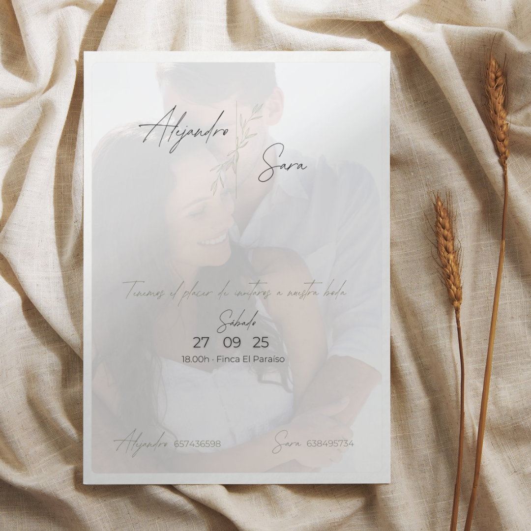 Eternal Sweet - Complementos - Mock up - Invitacion impresa vertical