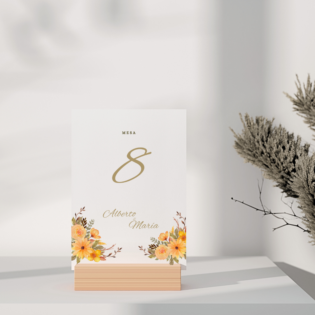 Golden Fields - Complementos - Mock up - Número de mesa