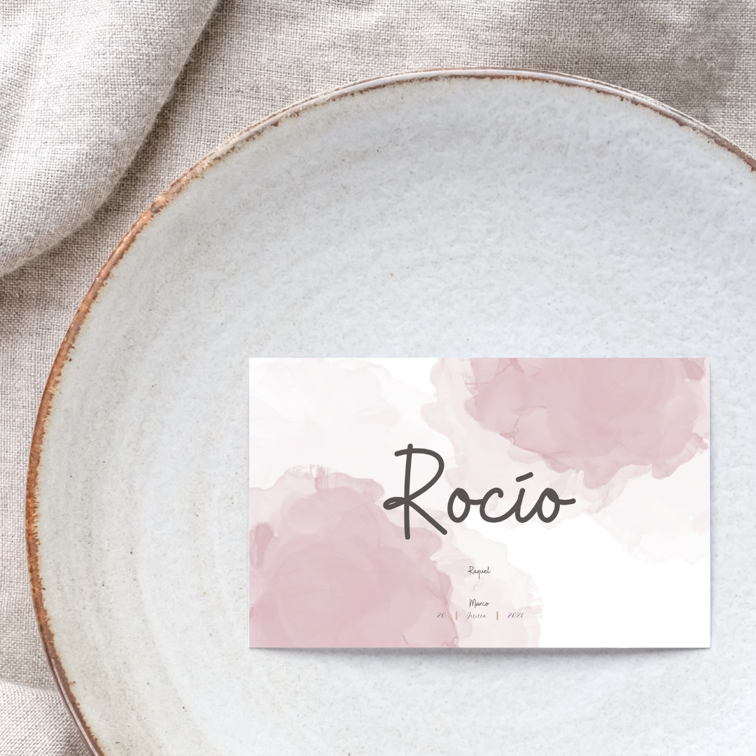 Marcasitios de boda en papel Haze Revealed