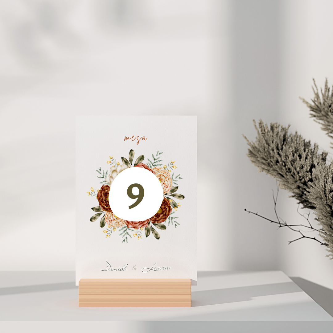 Timeless Love - Complementos - Mock up - Número de mesa
