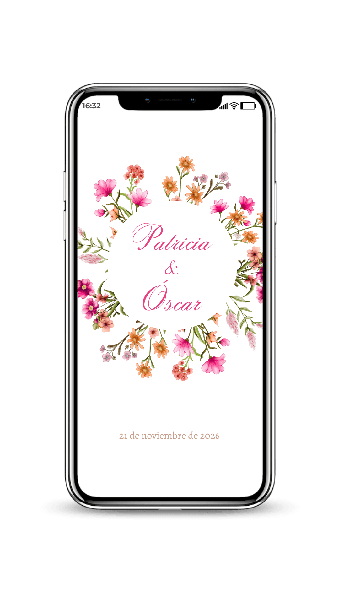 Invitación de boda digital Floral Vintage Imagine Digital Events